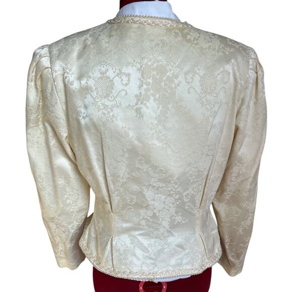Vintage Nah Nah Jonathan Tait Size 13 14 Cotton Blend Bridal Jacket Cream - Picture 2 of 7